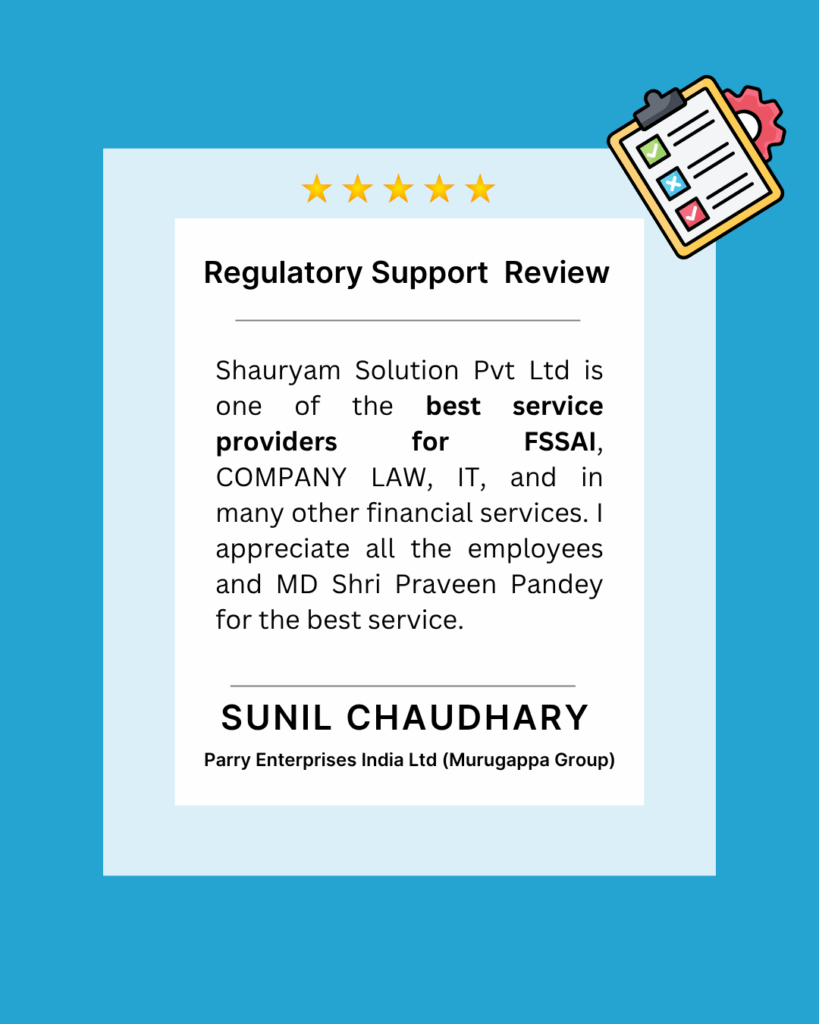 Regulatory_support_Review_Sunil chaudhary_shauryamsolutions