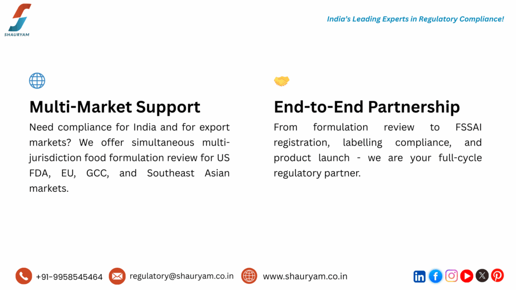 Why Shauryam for Food Ingredient Assessment and Food Formulation Review